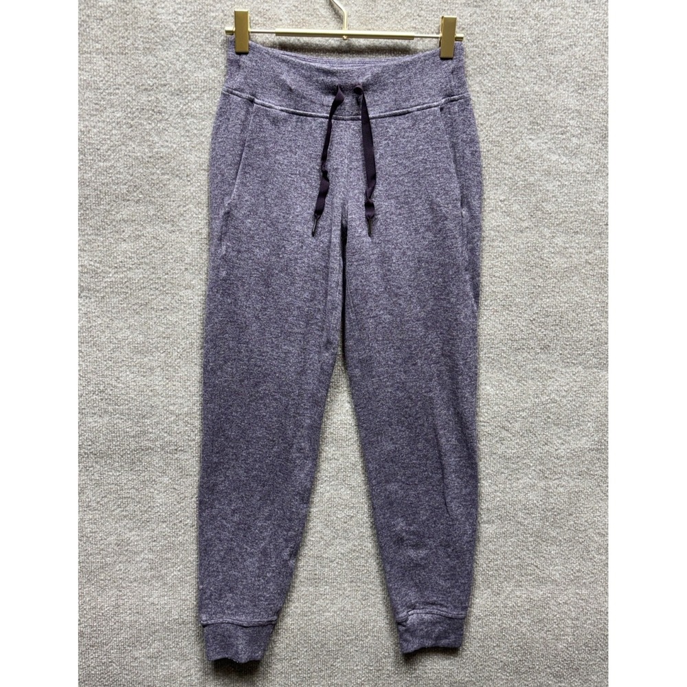 Lululemon Size 2 Ready To‎ Rulu Pant 28" Heathered Black Cherry Purple EUC